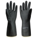 перчатки защитные АЗРИХИМ КЩС тип-2 из латекса черные (размер 8, М)